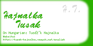 hajnalka tusak business card